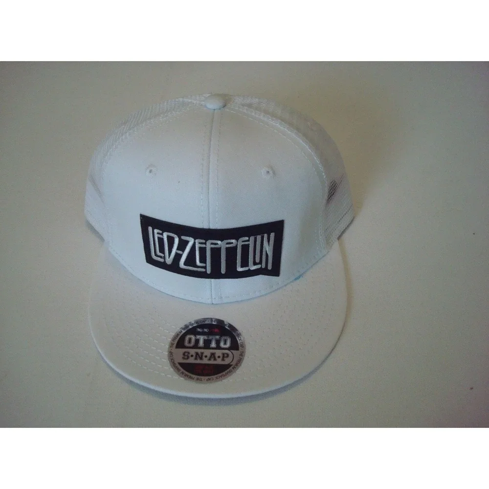 ZEPPELIN LED MESH TRUCKER SNAPBACK  BEACH 00S Y2K  HAT CAP VINTAGE DEADSTOCK S2